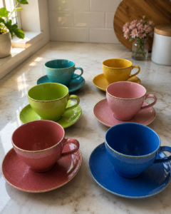 SET TAZZE FRANCESI MULTICOLOR